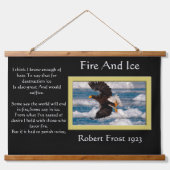 Eagle vliegt over de oceaan met ijs hangend wandkleed (Voorkant)