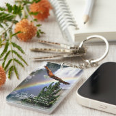 Eagle vliegt over de regenboog - 2 Sleutelhanger m (Voorkant Rechts)