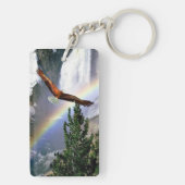 Eagle vliegt over de regenboog - 2 Sleutelhanger m (achterkant)