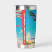 Eagle Vliegvlag 1776-2026 Kwartier-Millennium Vere Geïsoleerde Drinkbeker (Rechts)