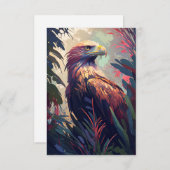 Eagle Vogel Dier Portret Schilderen Wildlife Free Bedankkaart (Voorkant / Achterkant)