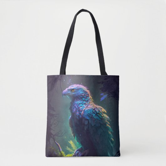 Eagle Vogel Dier Portret Schilderij Wildlife Tote Bag (Voorkant)