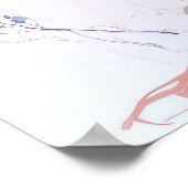 Eagle Vogel Portret Dier Schilderen Wildlife Grati Poster (Hoek)