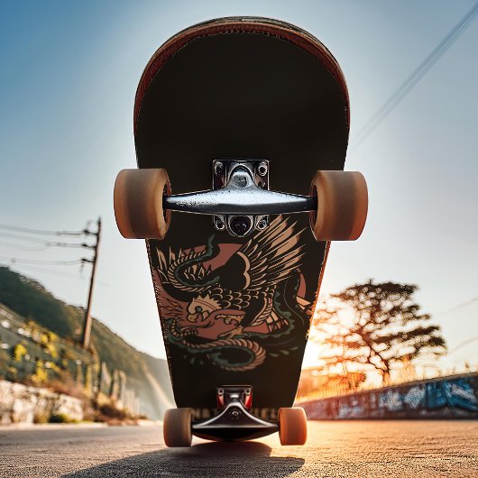 Eagle Vs Snake Retro Tattoo Stijl Aangepaste naam Persoonlijk Skateboard