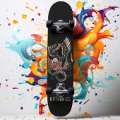 Eagle Vs Snake Retro Tattoo Stijl Aangepaste naam Persoonlijk Skateboard