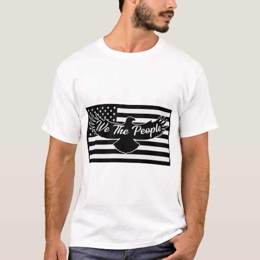 Eagle We The People-vlag © FB @ #USAPatriotGraphi T-shirt (Voorkant)