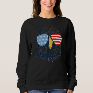 Eagle Wearing Glasses American Flag Patriotic 4th Trui