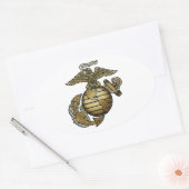 Eagle Wereldbol Anchor Ovale Sticker (Envelop)