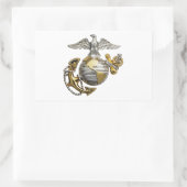 Eagle Wereldbol Anchor Rechthoekige Sticker (Tas)