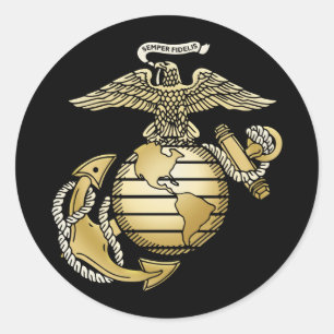 Eagle Wereldbol Anchor Ronde Sticker