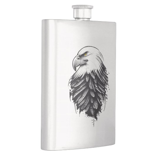 Eagle Wild Animal Natuur Illustratie Art Tattoo Flacon (Rechts)