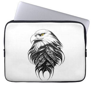 Eagle Wild Animal Natuur Illustratie Art Tattoo Laptop Sleeve