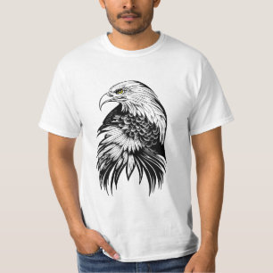 Eagle Wild Animal Natuur Illustratie Art Tattoo T-shirt