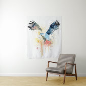 Eagle Wilde Dier Natuur Waterverf Kunst Schilderen Wandkleed (In situ)