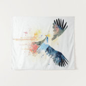 Eagle Wilde Dier Natuur Waterverf Kunst Schilderen Wandkleed (Voorkant (horizontaal))