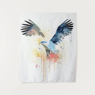 Eagle Wilde Dier Natuur Waterverf Kunst Schilderen Wandkleed
