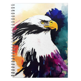 Eagle Wilde Natuur Dierlijke Kleur Art Schilderij Notitieboek
