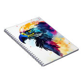 Eagle Wilde Natuur Dierlijke Kleur Art Schilderij Notitieboek (Rechterzijde)