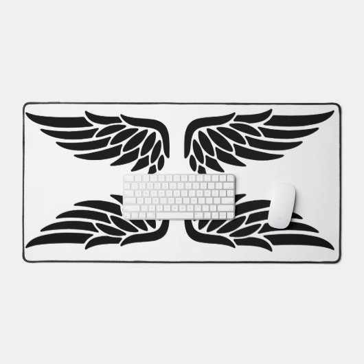 Eagle Wing Black&White Theme Desk Mat (Keyboard & Muis)