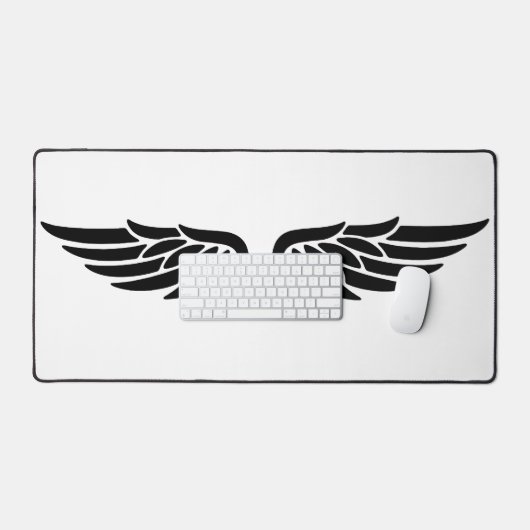 Eagle wing black&white theme desk mat  (Keyboard & Muis)