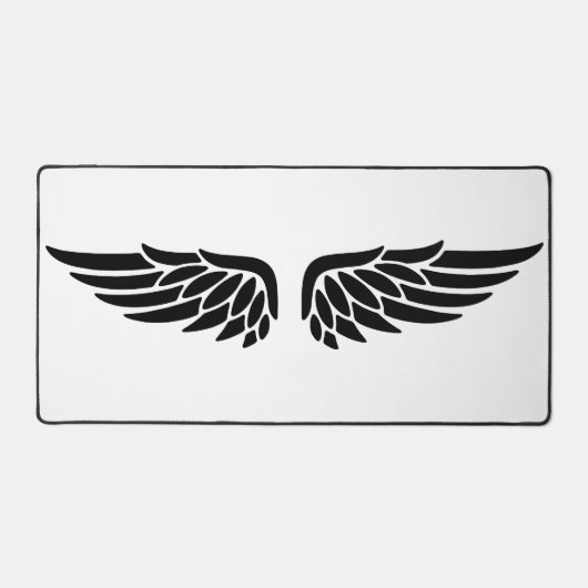 Eagle wing black&white theme desk mat  (Voorkant)