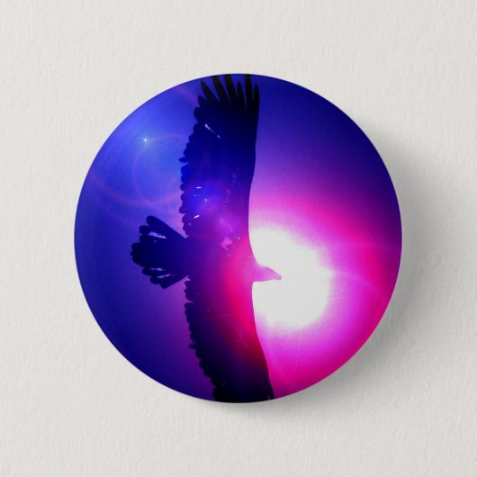 Eagle Wings - Eagle in Flight Ronde Button 5,7 Cm (Voorkant)