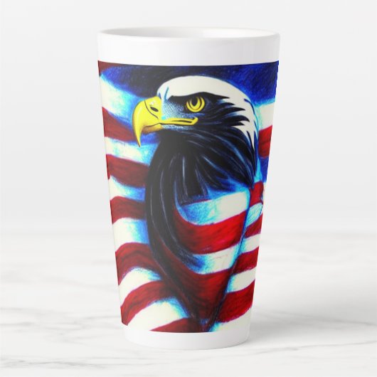 Eagle Wrapped American Flag Mok (Voorkant)
