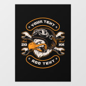 Eagle Wrenches Motorcycle Repair Shop aanpassen Raamsticker (Vel)