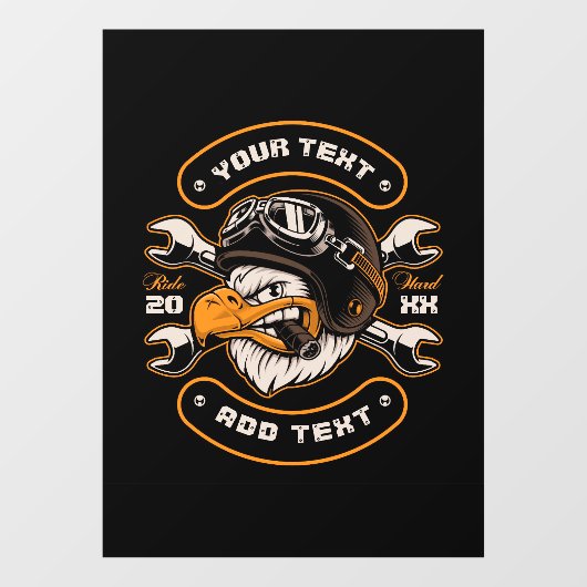 Eagle Wrenches Motorcycle Repair Shop aanpassen Raamsticker (Vel)