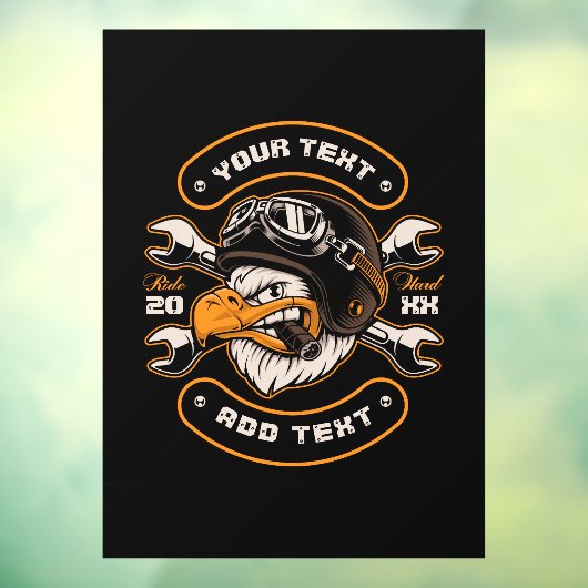 Eagle Wrenches Motorcycle Repair Shop aanpassen Raamsticker (Vel 3)