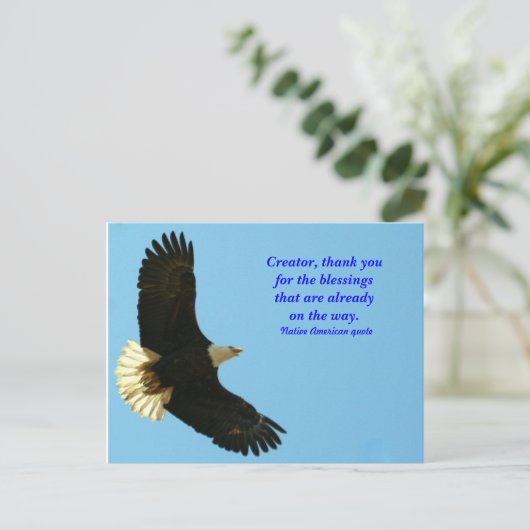 Eagle zegen briefkaart (Staand voorkant)