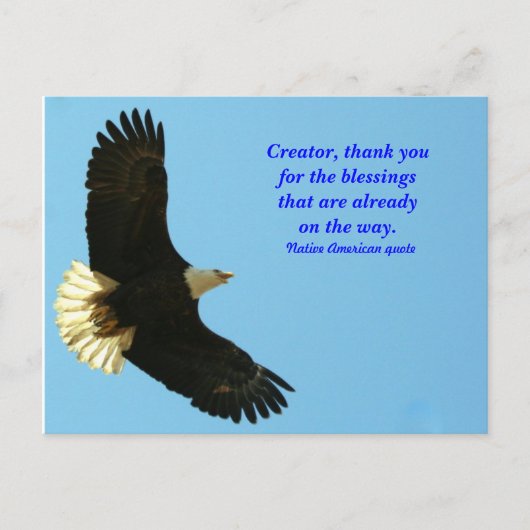 Eagle zegen briefkaart (Voorkant)