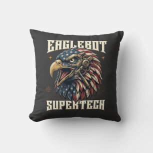 Eaglebot Supertech Cybernetische Patriottische Ade Kussen