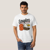 Eagles Basketball Mascot Design – Bold Sports t-sh T-shirt (Voorkant volledig)