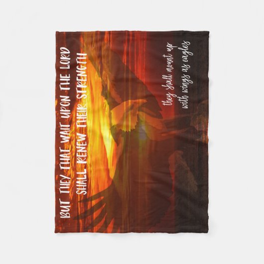 Eagles Bijbel Verse Fleece Deken (Voorkant)