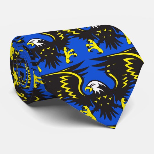 Eagles Black Voetbal Basketbal Honkbal Necktie Stropdas (Opgerold)