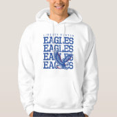 Eagles Distressed LB, GraphicLoveShop Hoodie (Voorkant)