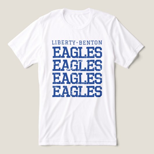 Eagles Distressed LB, GraphicLoveShop Tri-Blend Shirt (Design voorkant)