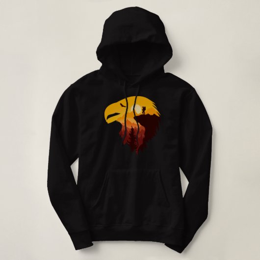 Eagles en mooi landschap hoodie (Design voorkant)