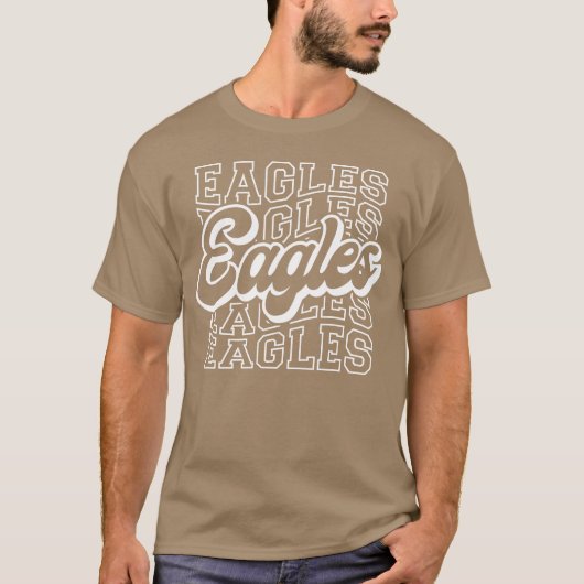 Eagles Flying Bird Inspirerend Hawk Retr T-shirt (Voorkant)