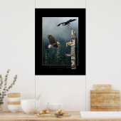 Eagles, Forest & Totem Poster (Keuken)