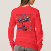 Eagle's Freedom Flight helderrood T-shirt (Achterkant)