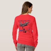 Eagle's Freedom Flight helderrood T-shirt (Achterkant volledig)