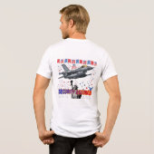 Eagle's Freedom Flight wit Tri-Blend Shirt (Achterkant volledig)