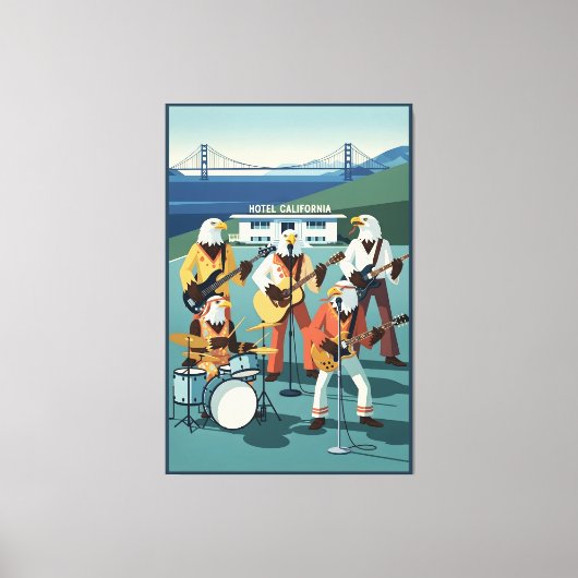 Eagles Hotel California parody Canvas Afdruk (Voorkant)