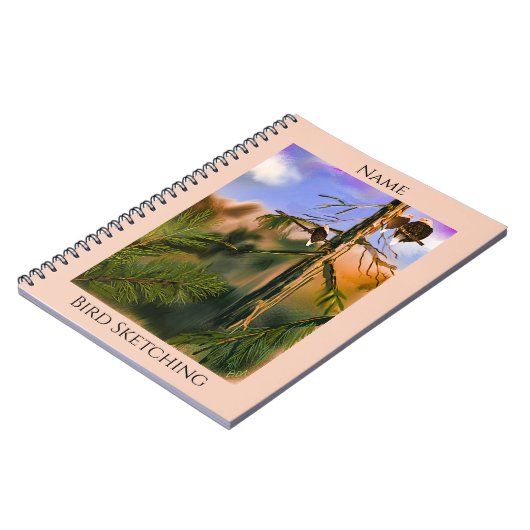 Eagles in bomen Aangepaste tekst Vogels OogUitzich Notitieboek (Linkerzijde)