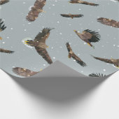 Eagles in sneeuw cadeaupapier (Hoek)