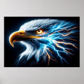 ]Eagles kijken te midden van de bliksem Poster (Voorkant)
