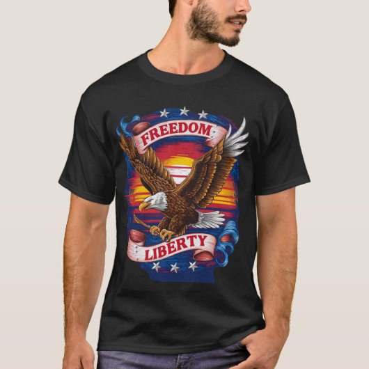 Eagle's Majesteit: Symbool van Sterkte T-Shirt (Voorkant)