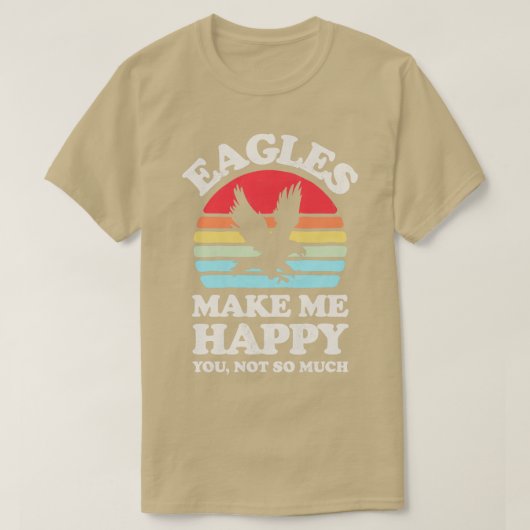 Eagles maken me een gelukkige zonnescherm voor man t-shirt (Design voorkant)